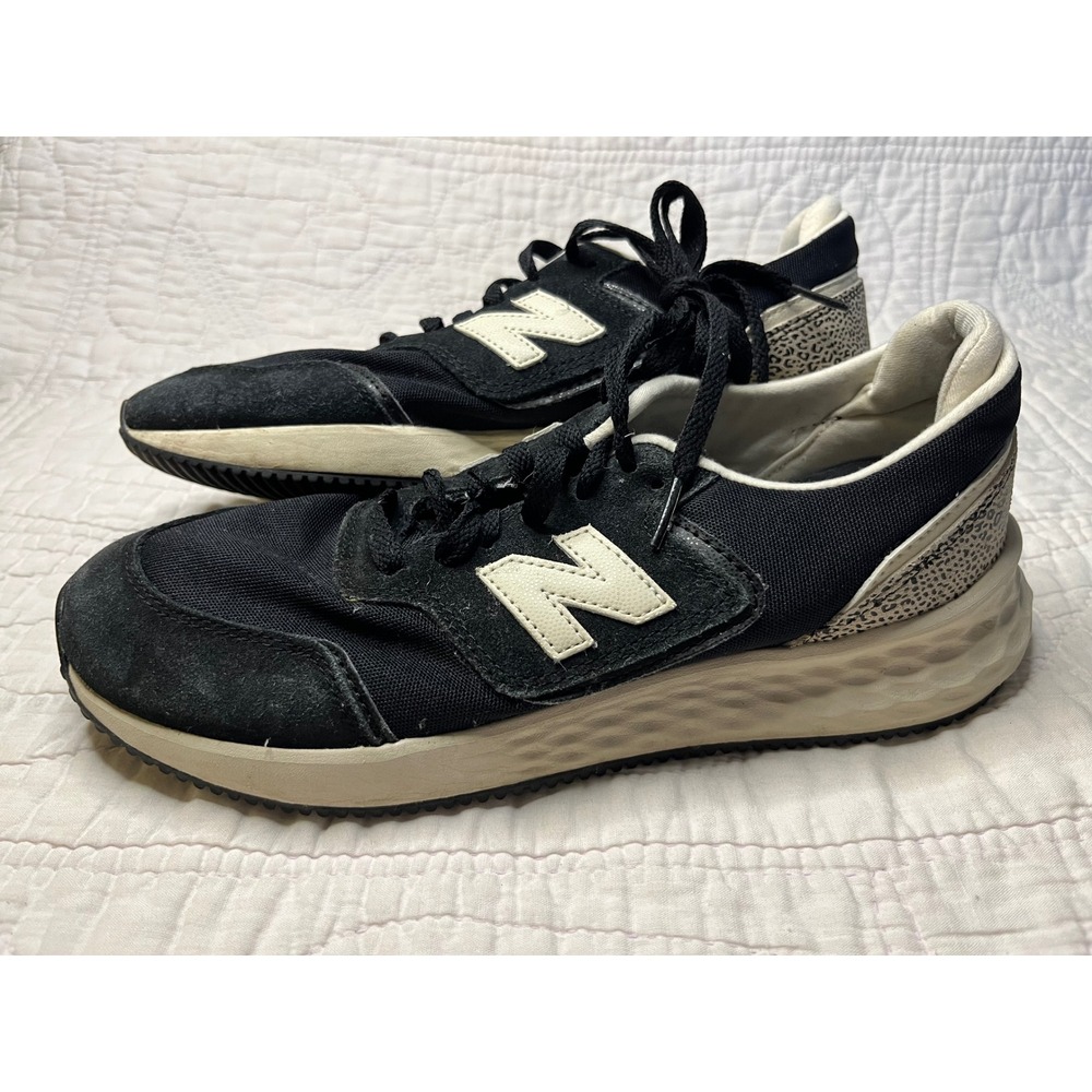 New Balance X-70 Black Leopard Print Sneakers WSX70THB Womens 9.5 Low Top Shoes
